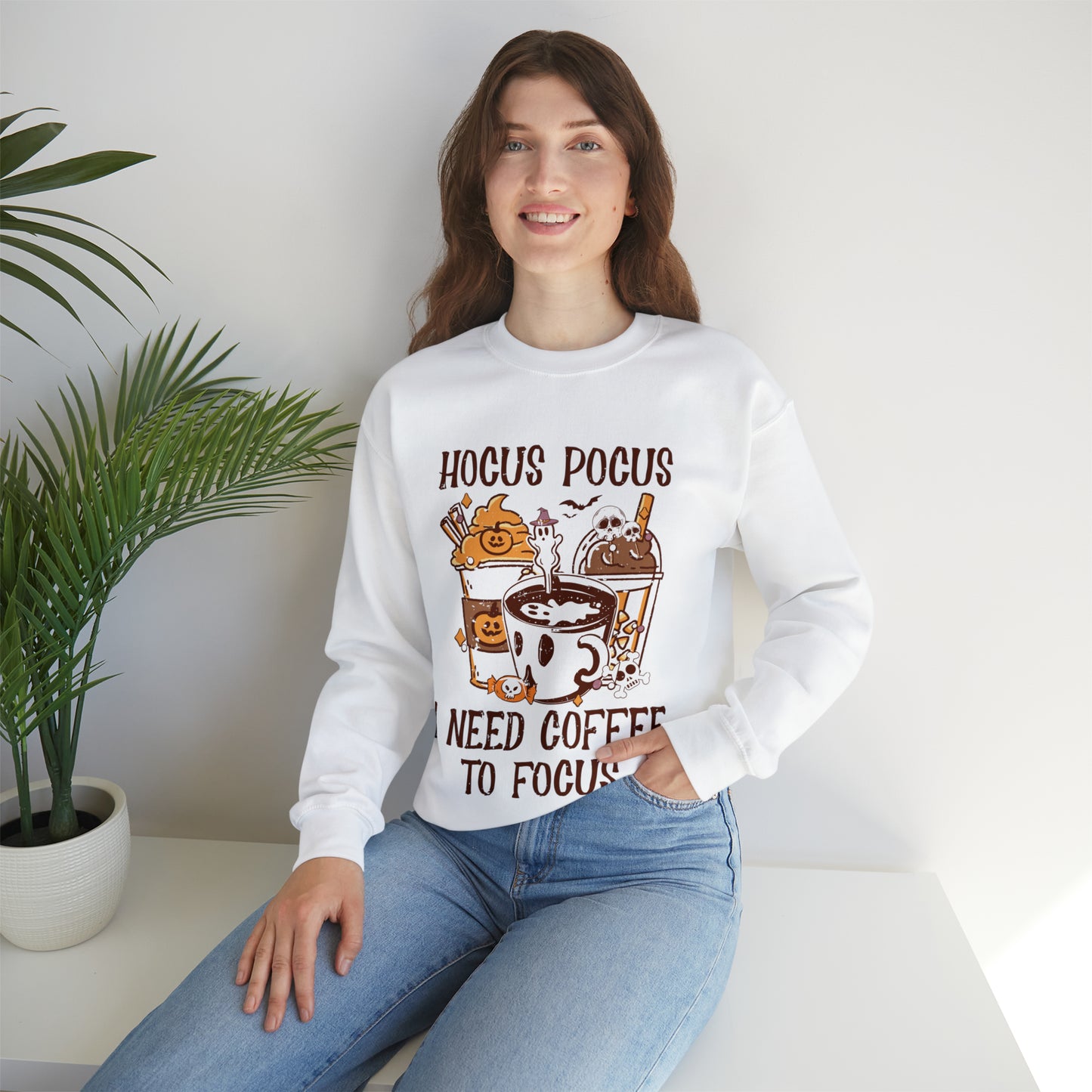 "Hocus Pocus I Need Coffee To Focus" Sweatshirt - Weave Got Gifts - Unique Gifts You Won’t Find Anywhere Else!