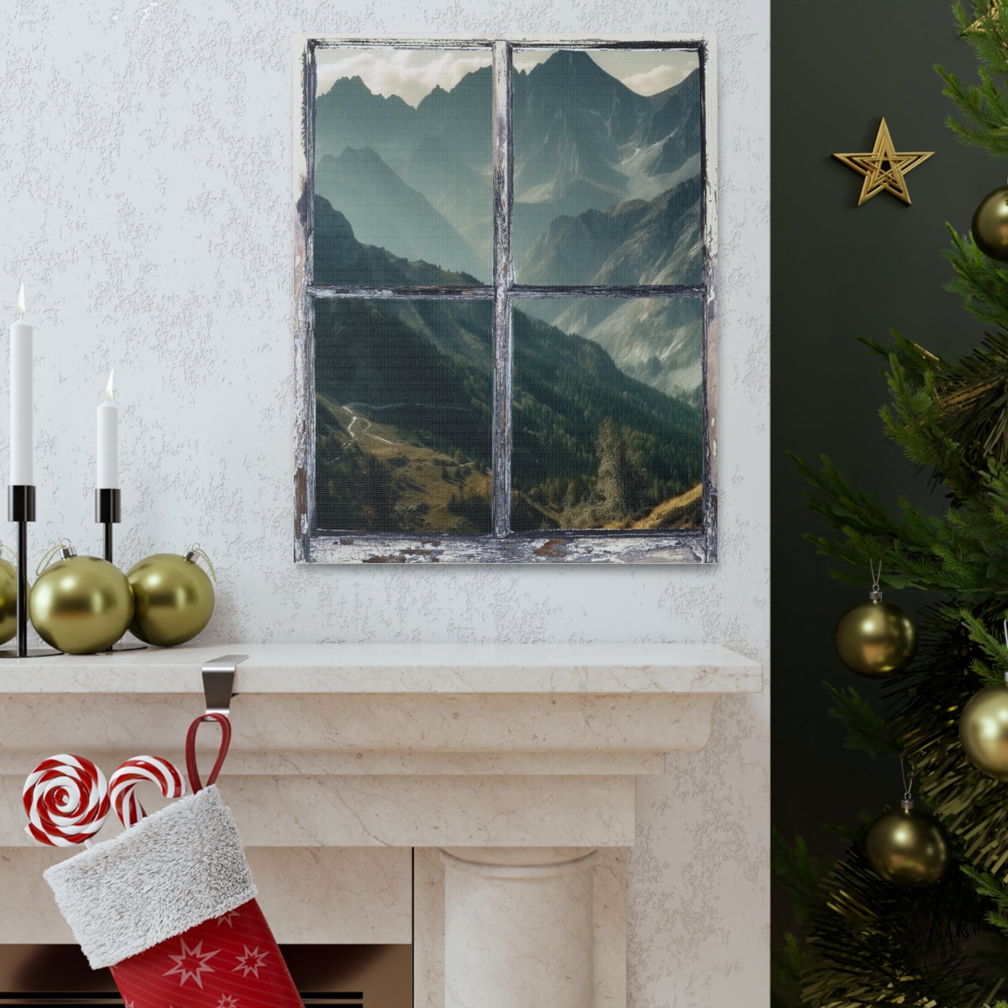 "Mountain Window View" Wall Art - Weave Got Gifts - Unique Gifts You Won’t Find Anywhere Else!