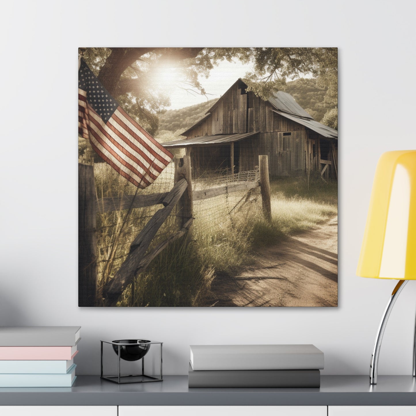 "Rustic American Farm" Wall Art - Weave Got Gifts - Unique Gifts You Won’t Find Anywhere Else!