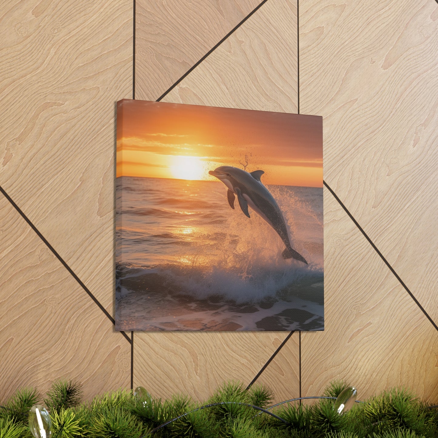 "Dolphin Sunset" Wall Art - Weave Got Gifts - Unique Gifts You Won’t Find Anywhere Else!