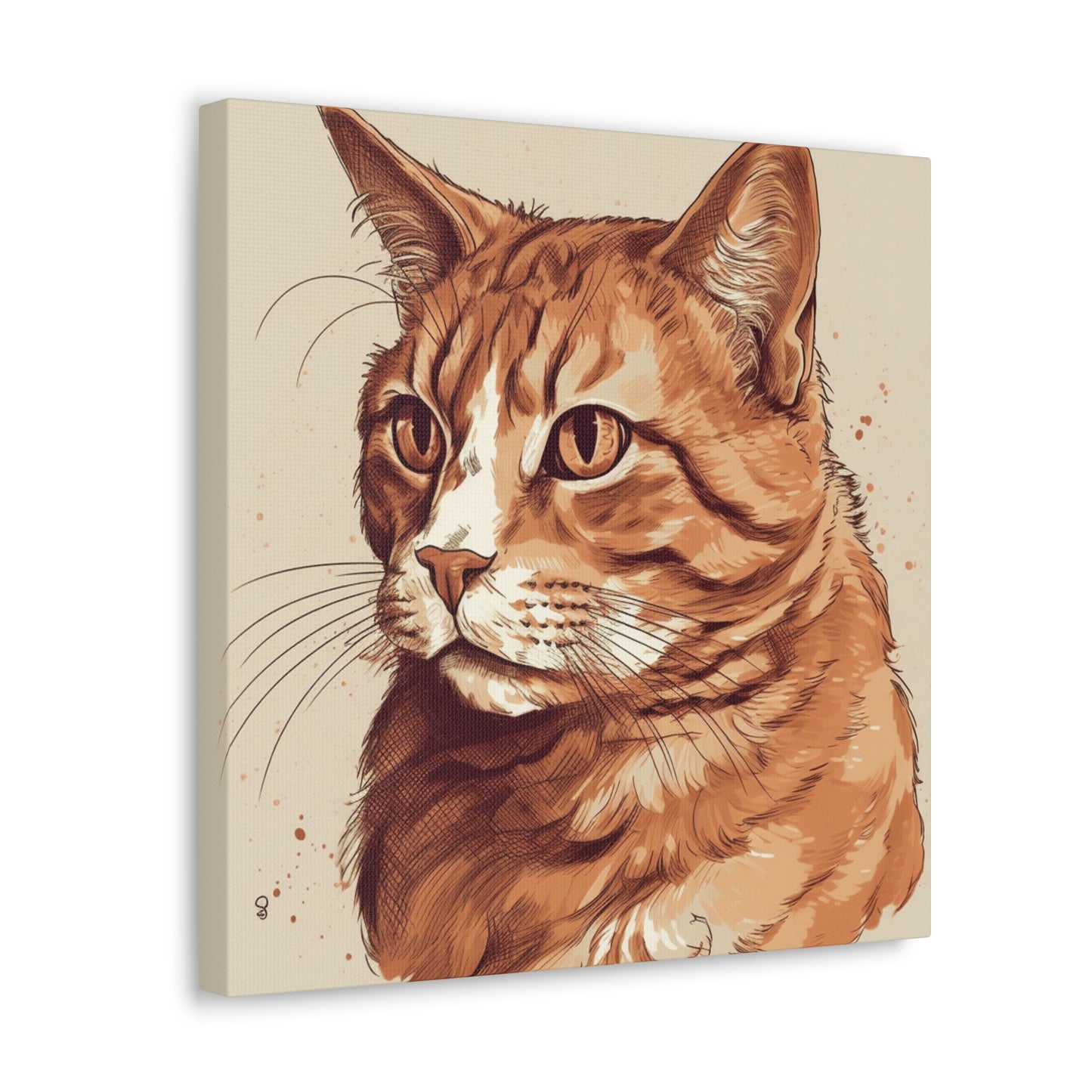 "Watercolor Cat Portrait" Wall Art - Weave Got Gifts - Unique Gifts You Won’t Find Anywhere Else!