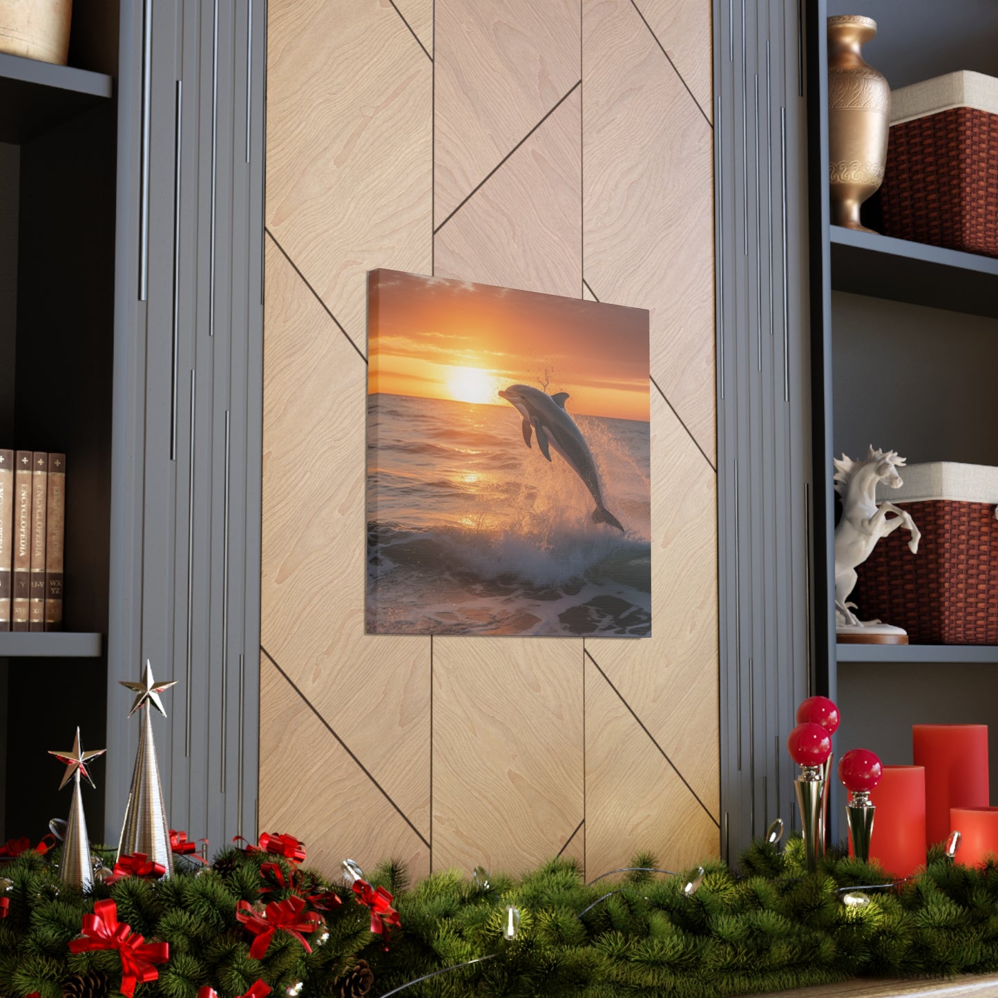 "Dolphin Sunset" Wall Art - Weave Got Gifts - Unique Gifts You Won’t Find Anywhere Else!