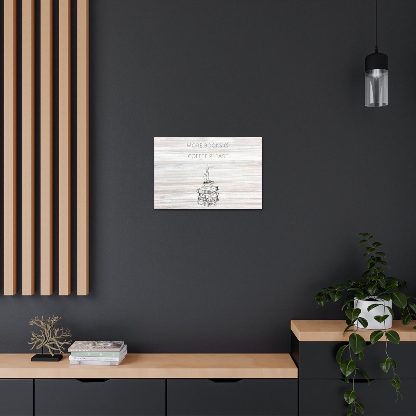 "More Books & Coffee Please" Wall Art - Weave Got Gifts - Unique Gifts You Won’t Find Anywhere Else!