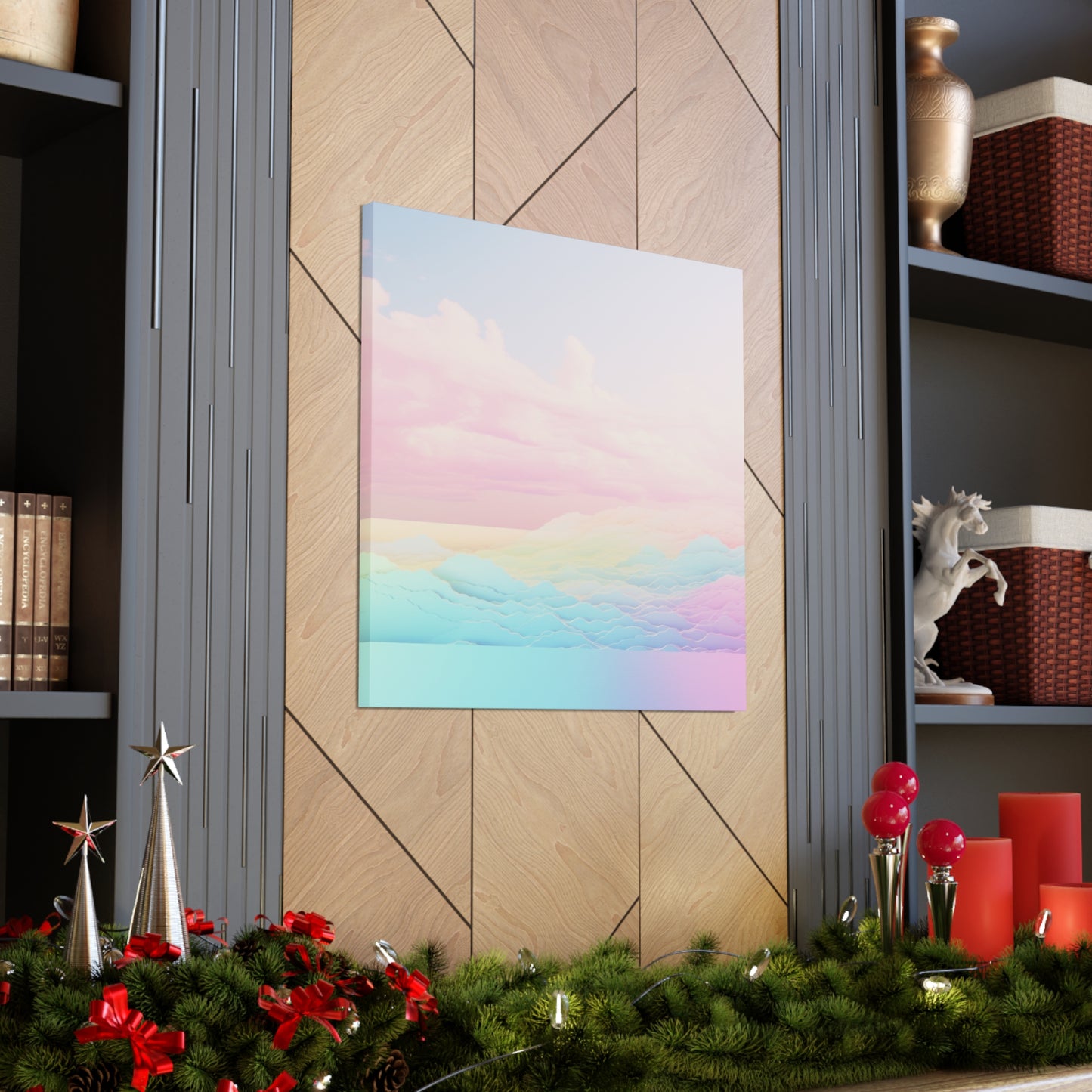 "Rainbow Clouds Abstract" Wall Art - Weave Got Gifts - Unique Gifts You Won’t Find Anywhere Else!