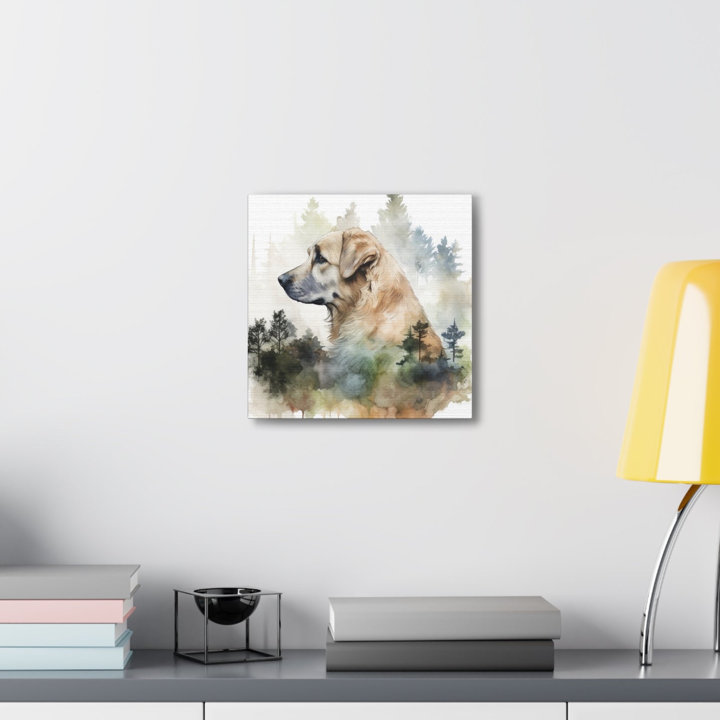 "Dog In The Woods" Watercolor Wall Art - Weave Got Gifts - Unique Gifts You Won’t Find Anywhere Else!