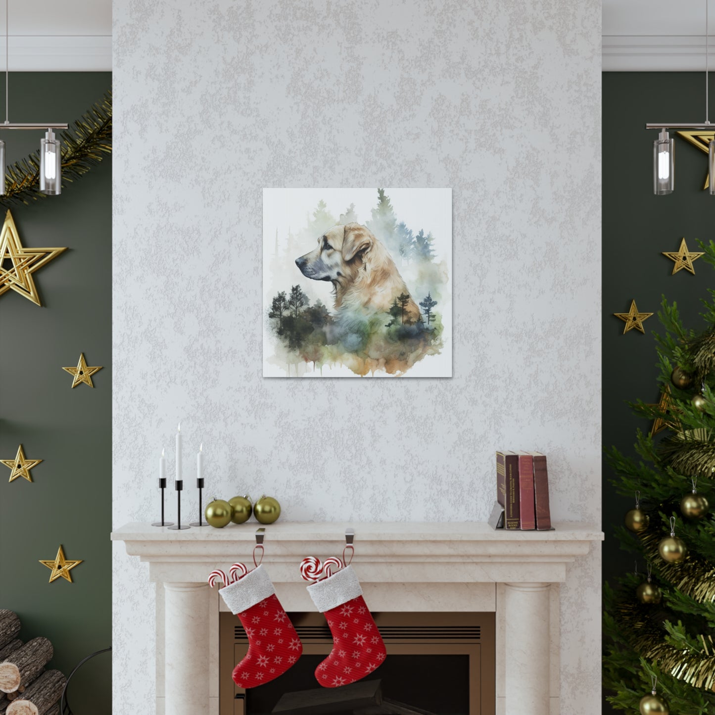"Dog In The Woods" Watercolor Wall Art - Weave Got Gifts - Unique Gifts You Won’t Find Anywhere Else!