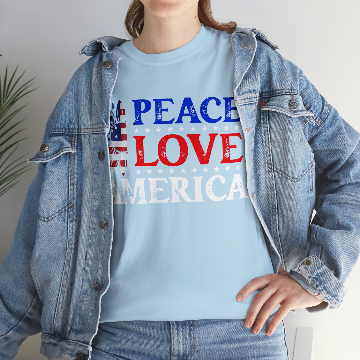 "Peace, Love, America" T-Shirt - Weave Got Gifts - Unique Gifts You Won’t Find Anywhere Else!