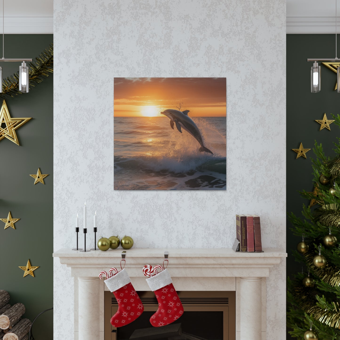 "Dolphin Sunset" Wall Art - Weave Got Gifts - Unique Gifts You Won’t Find Anywhere Else!