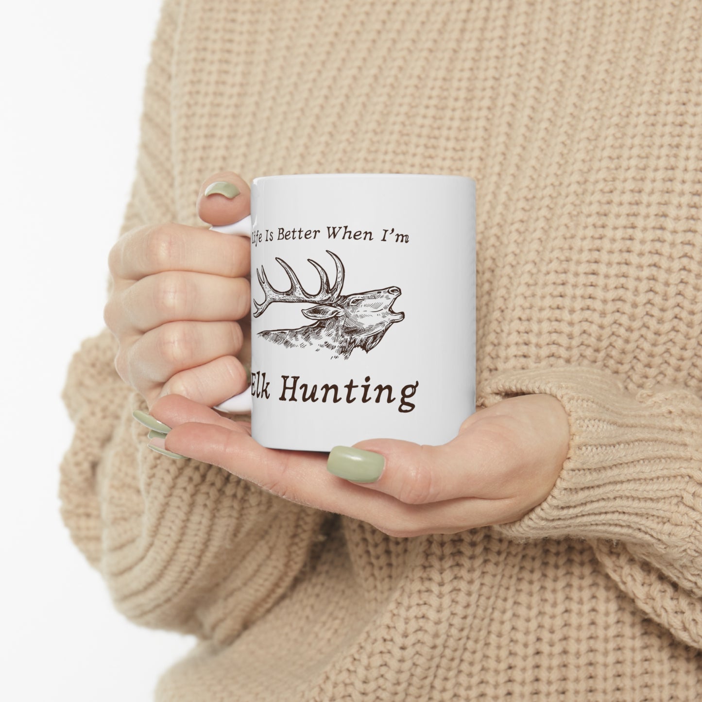 Unique gift for hunters – elk hunting coffee mug