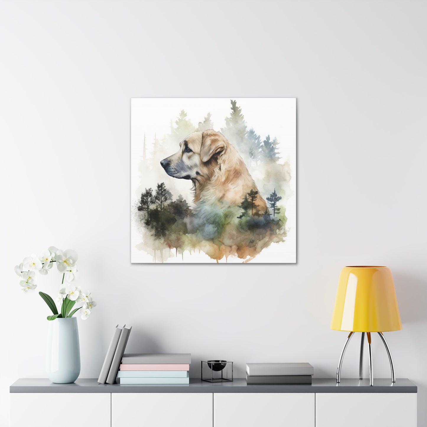 "Dog In The Woods" Watercolor Wall Art - Weave Got Gifts - Unique Gifts You Won’t Find Anywhere Else!