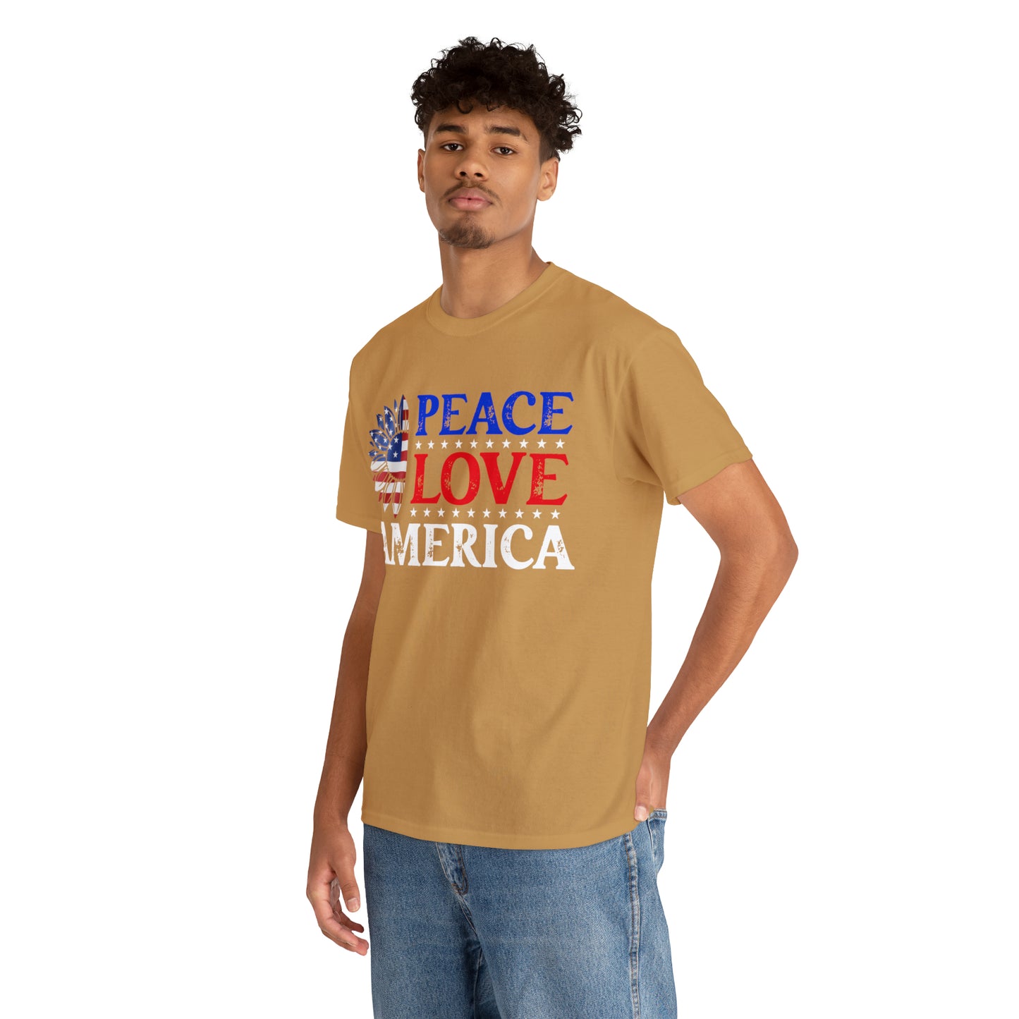 "Peace, Love, America" T-Shirt - Weave Got Gifts - Unique Gifts You Won’t Find Anywhere Else!