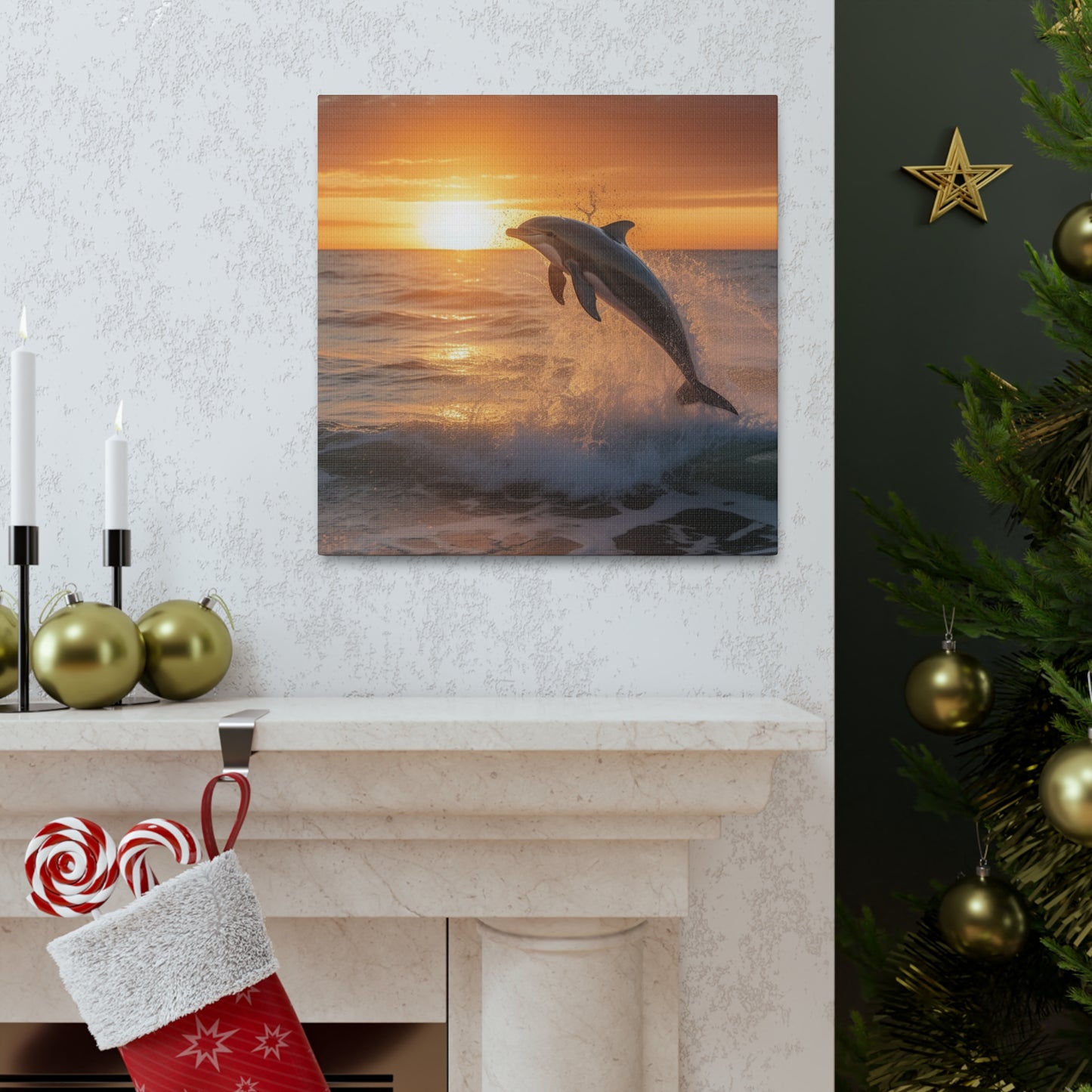 "Dolphin Sunset" Wall Art - Weave Got Gifts - Unique Gifts You Won’t Find Anywhere Else!