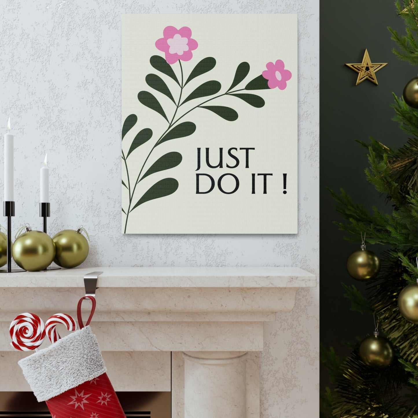 "Just Do It" Floral Wall Art - Weave Got Gifts - Unique Gifts You Won’t Find Anywhere Else!