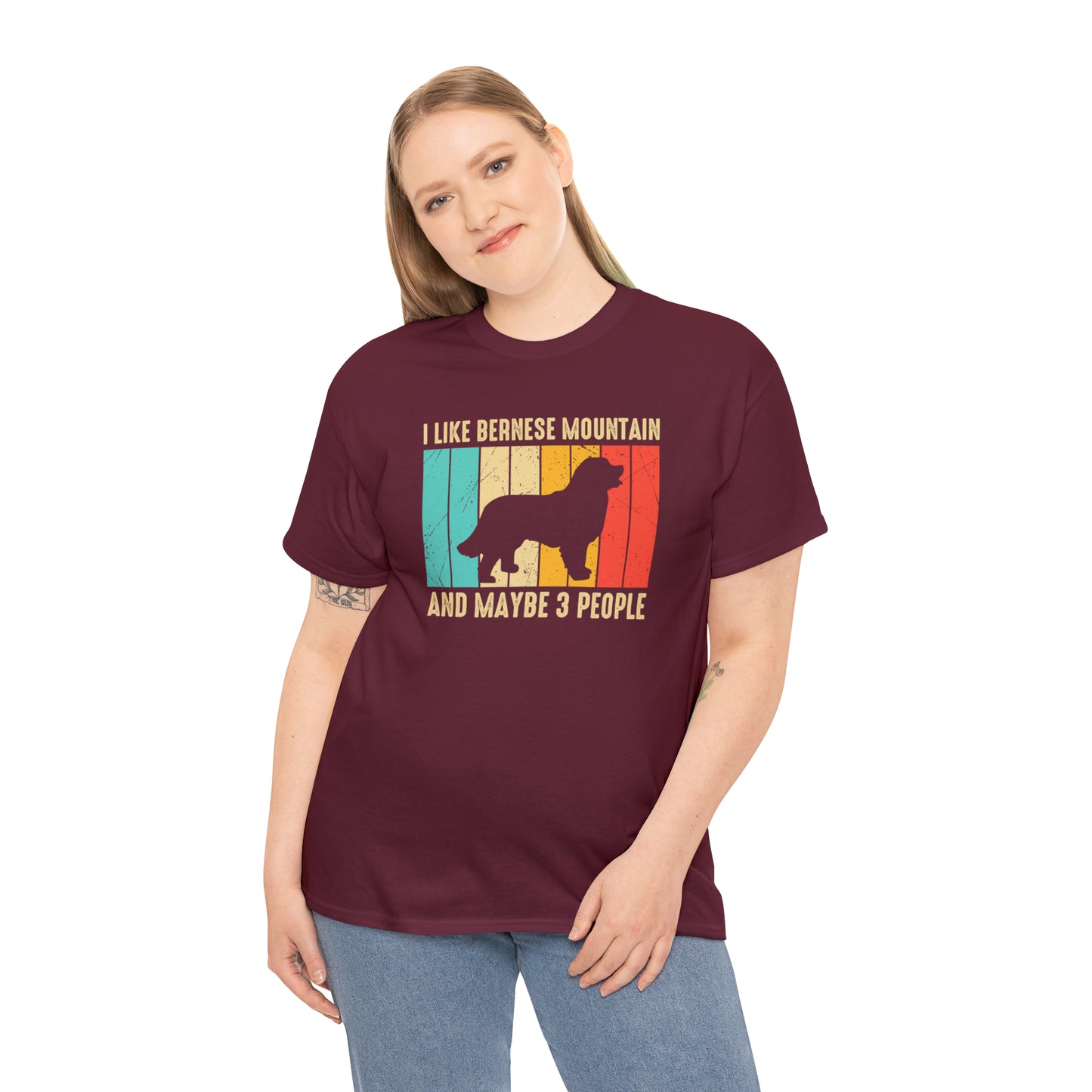 "Bernese Mountain Dog & 3 People" T-Shirt - Weave Got Gifts - Unique Gifts You Won’t Find Anywhere Else!