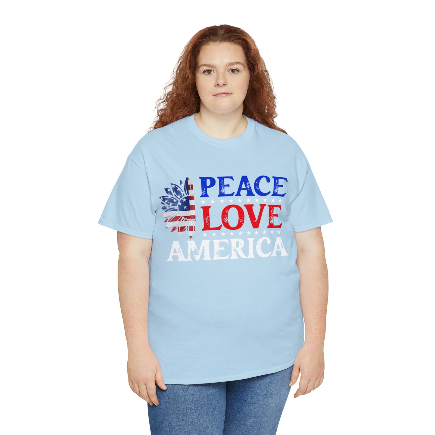 "Peace, Love, America" T-Shirt - Weave Got Gifts - Unique Gifts You Won’t Find Anywhere Else!