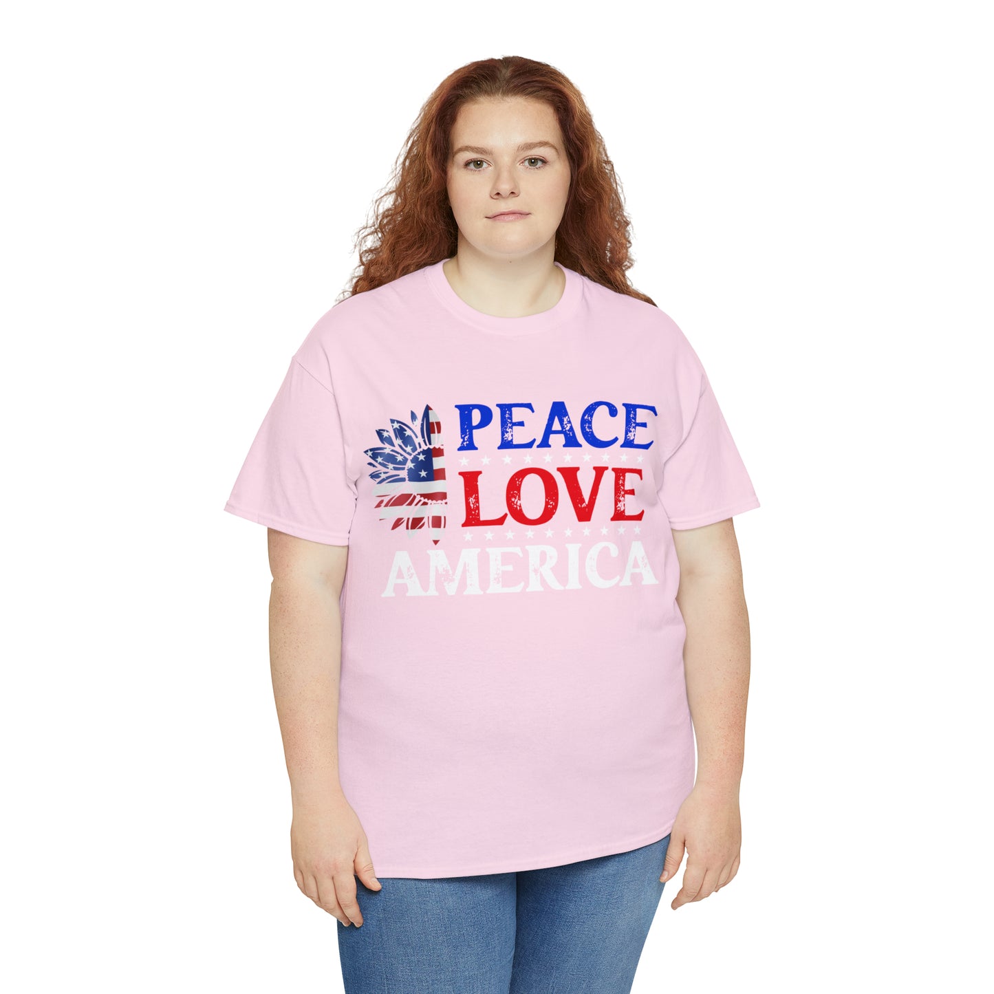 "Peace, Love, America" T-Shirt - Weave Got Gifts - Unique Gifts You Won’t Find Anywhere Else!