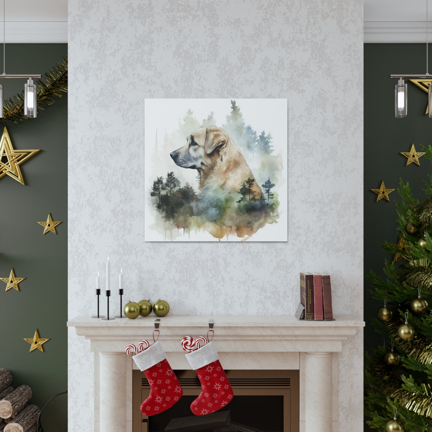 "Dog In The Woods" Watercolor Wall Art - Weave Got Gifts - Unique Gifts You Won’t Find Anywhere Else!
