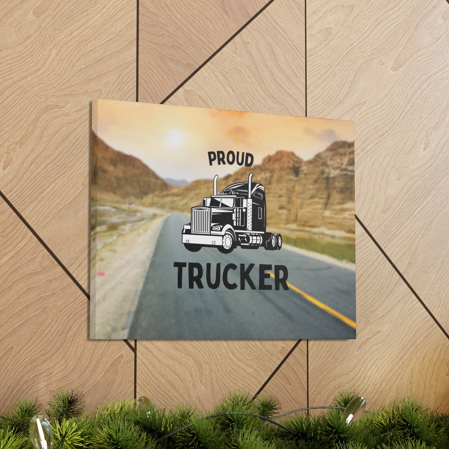 "Proud Trucker" Wall Art - Weave Got Gifts - Unique Gifts You Won’t Find Anywhere Else!