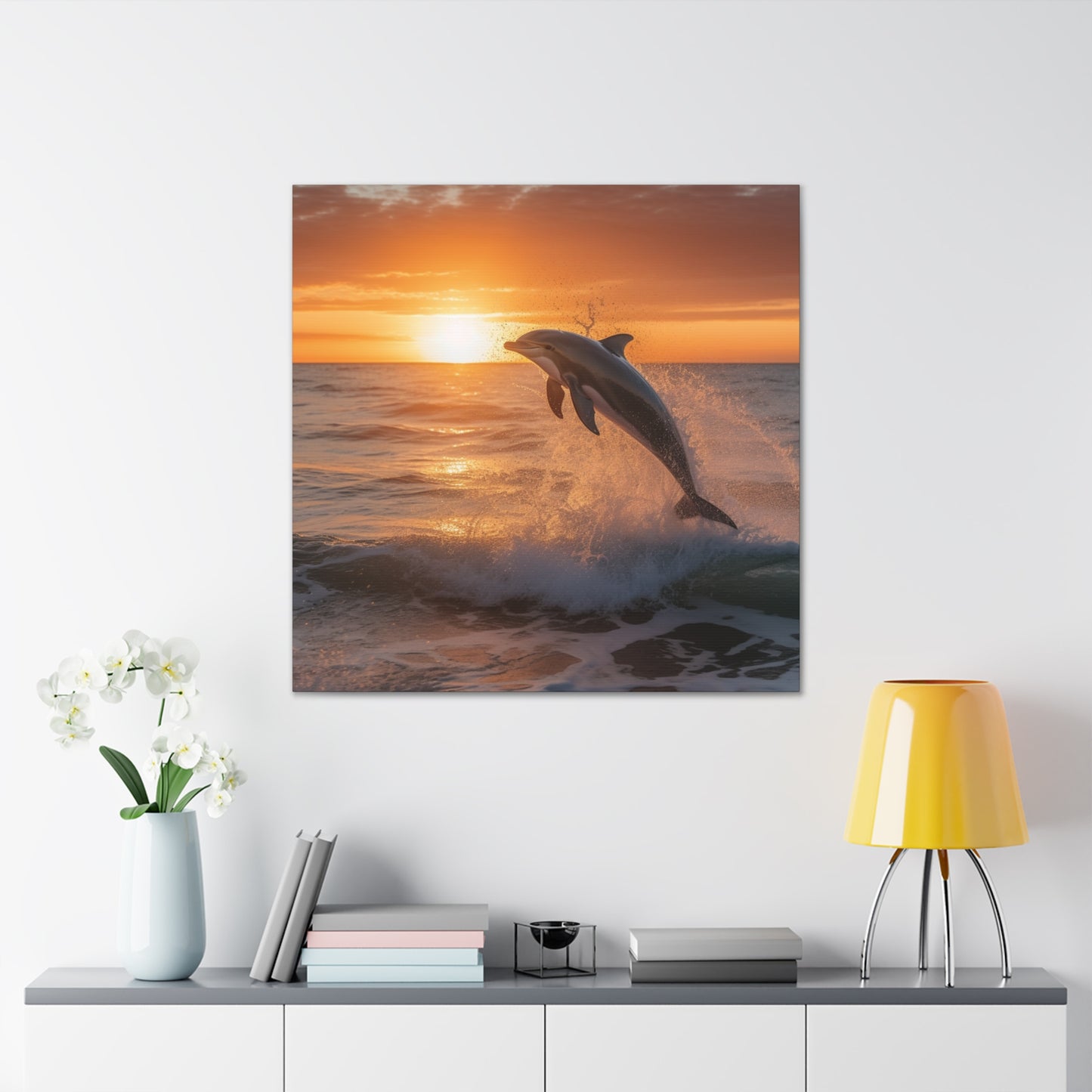 "Dolphin Sunset" Wall Art - Weave Got Gifts - Unique Gifts You Won’t Find Anywhere Else!