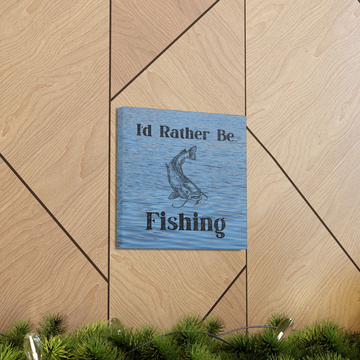 "I'd Rather Be Fishing" Wall Art - Weave Got Gifts - Unique Gifts You Won’t Find Anywhere Else!