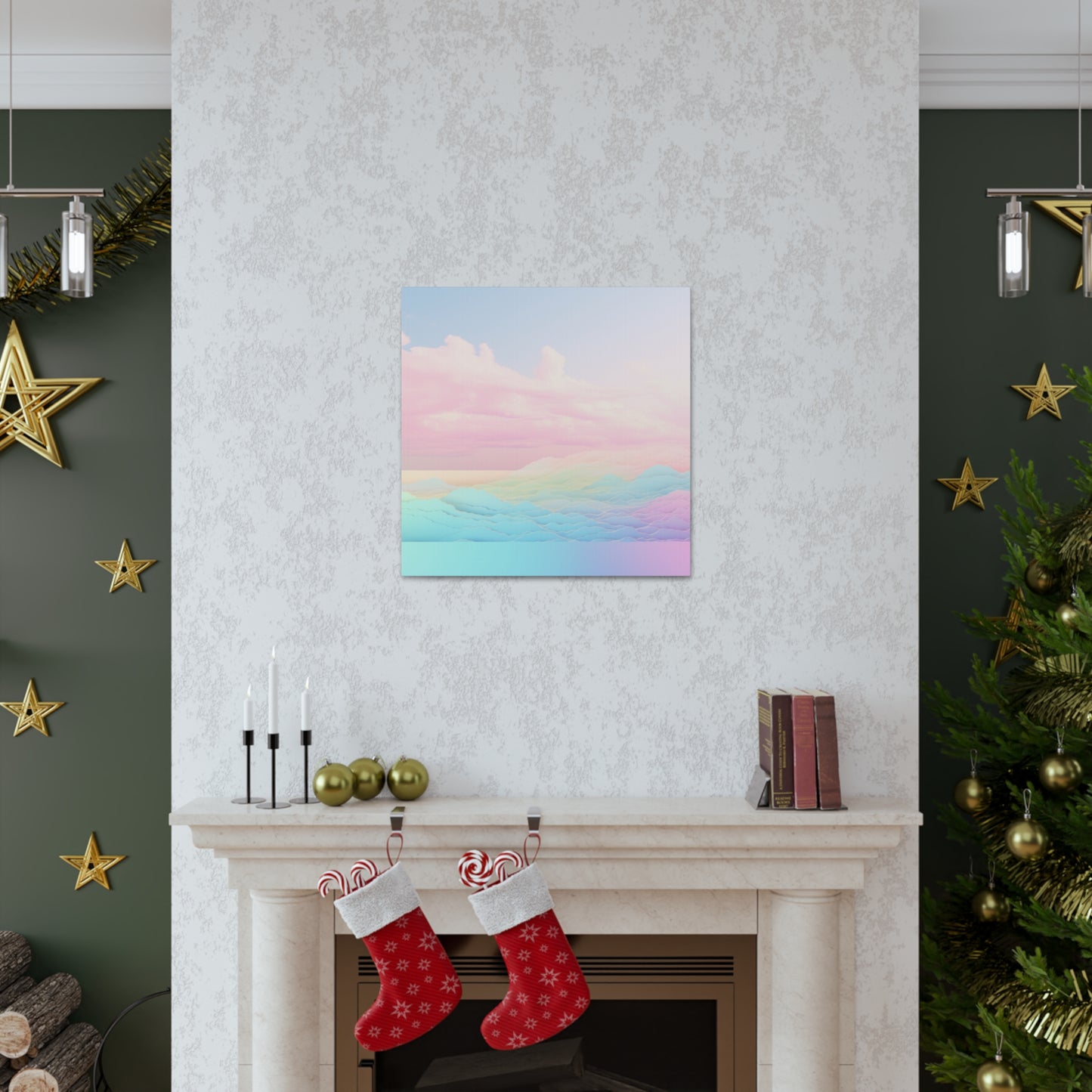 "Rainbow Clouds Abstract" Wall Art - Weave Got Gifts - Unique Gifts You Won’t Find Anywhere Else!