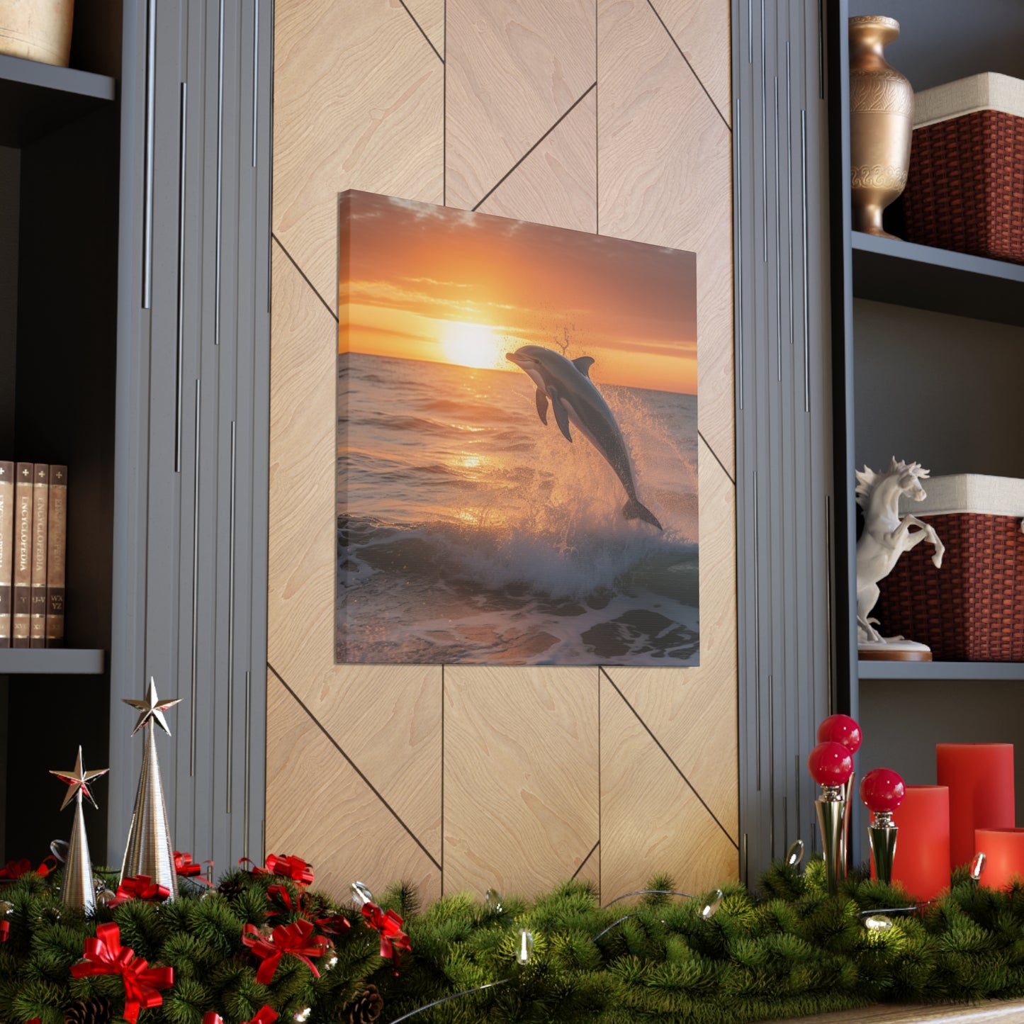 "Dolphin Sunset" Wall Art - Weave Got Gifts - Unique Gifts You Won’t Find Anywhere Else!