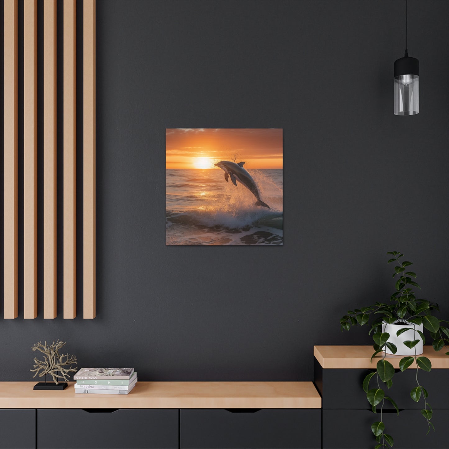 "Dolphin Sunset" Wall Art - Weave Got Gifts - Unique Gifts You Won’t Find Anywhere Else!