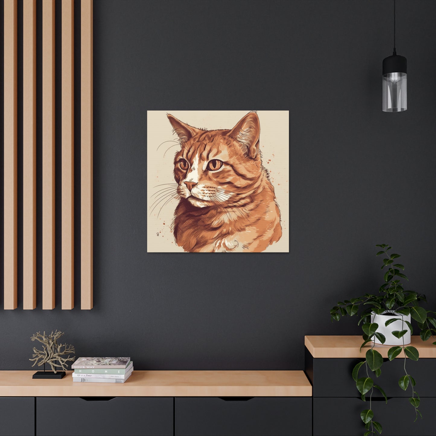 "Watercolor Cat Portrait" Wall Art - Weave Got Gifts - Unique Gifts You Won’t Find Anywhere Else!