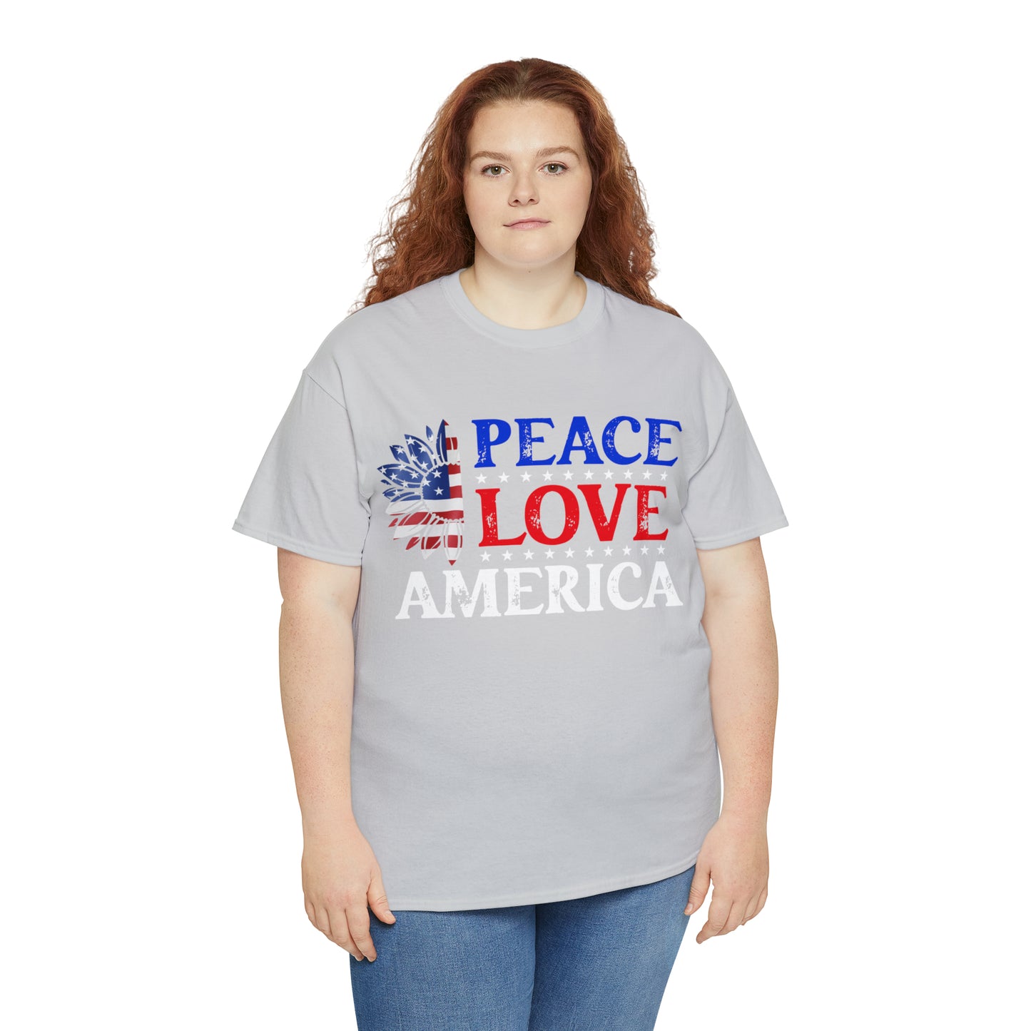 "Peace, Love, America" T-Shirt - Weave Got Gifts - Unique Gifts You Won’t Find Anywhere Else!