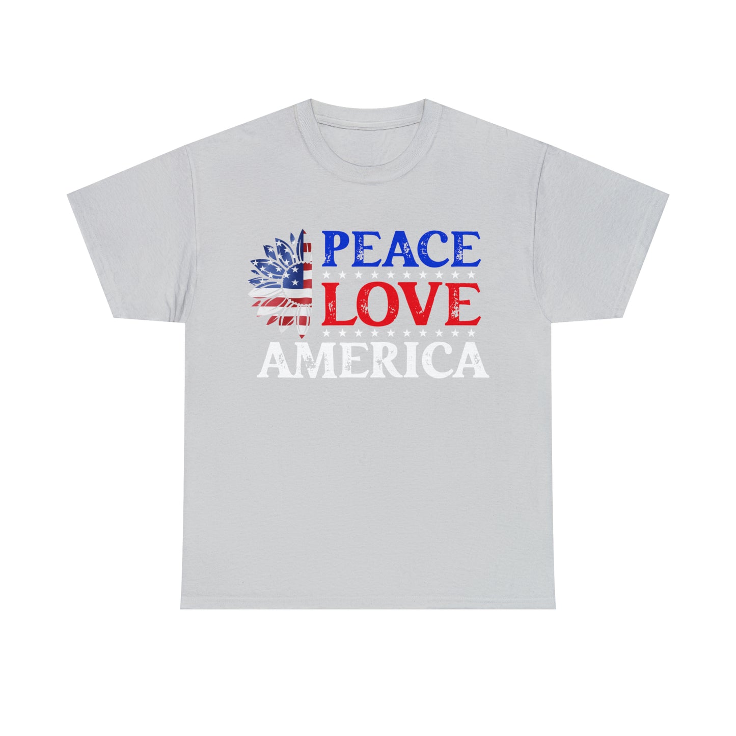 "Peace, Love, America" T-Shirt - Weave Got Gifts - Unique Gifts You Won’t Find Anywhere Else!