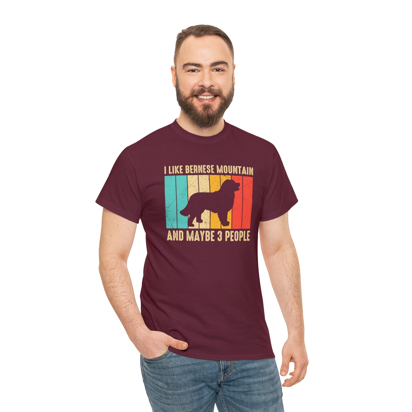 "Bernese Mountain Dog & 3 People" T-Shirt - Weave Got Gifts - Unique Gifts You Won’t Find Anywhere Else!