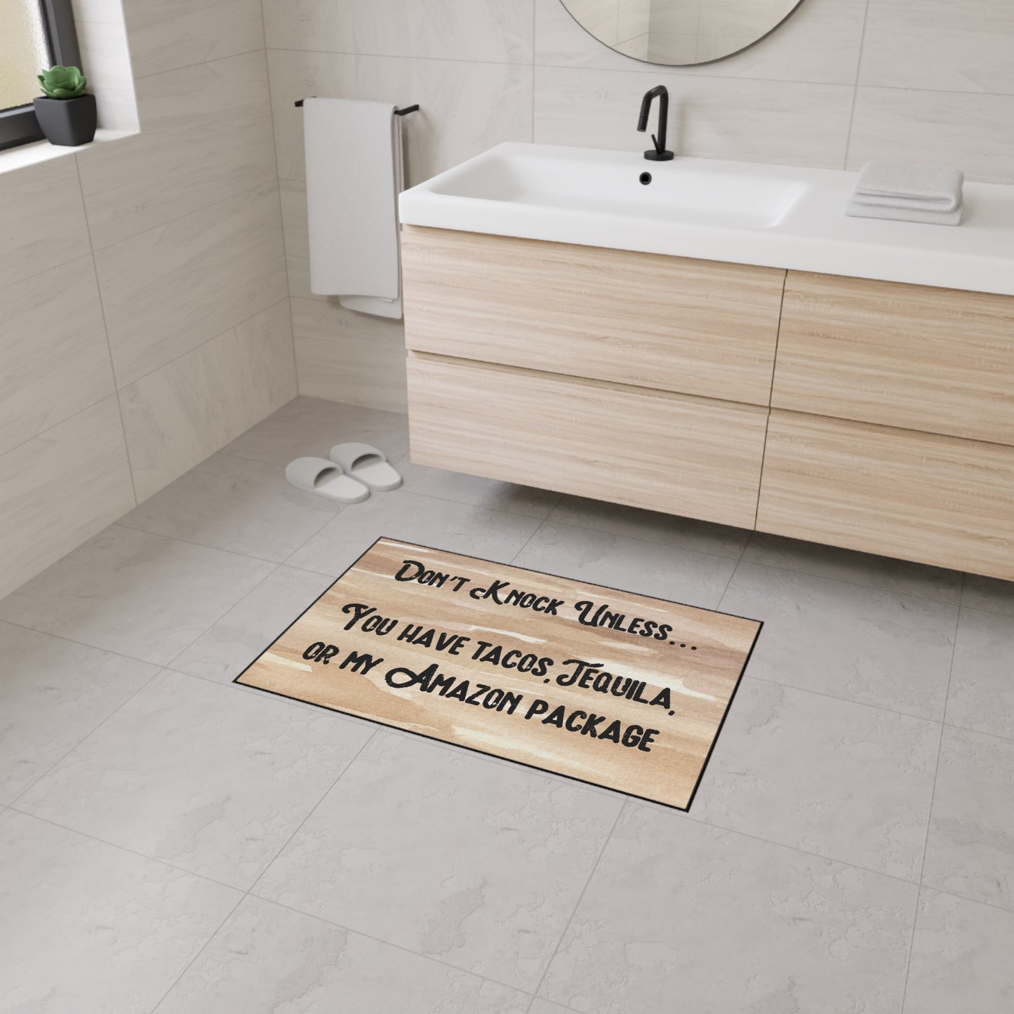 "Don't Knock Unless...." Door Mat - Weave Got Gifts - Unique Gifts You Won’t Find Anywhere Else!