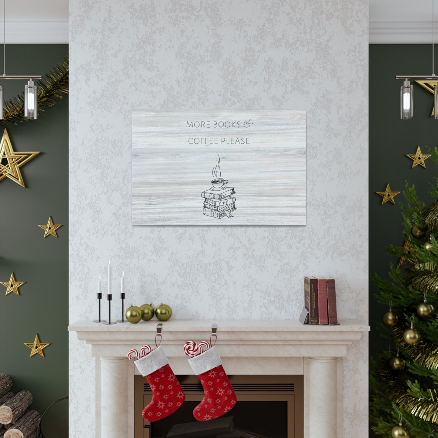 "More Books & Coffee Please" Wall Art - Weave Got Gifts - Unique Gifts You Won’t Find Anywhere Else!
