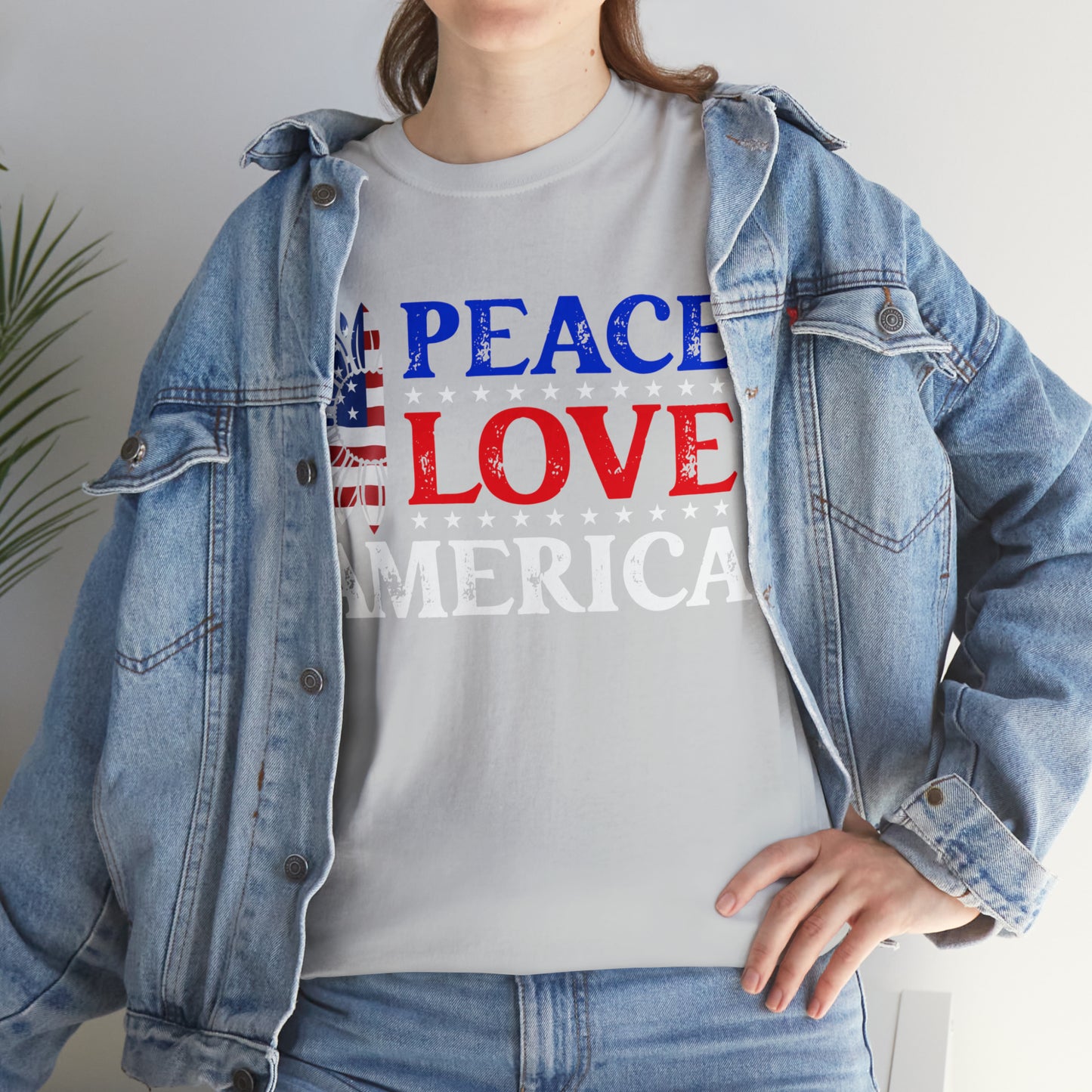 "Peace, Love, America" T-Shirt - Weave Got Gifts - Unique Gifts You Won’t Find Anywhere Else!