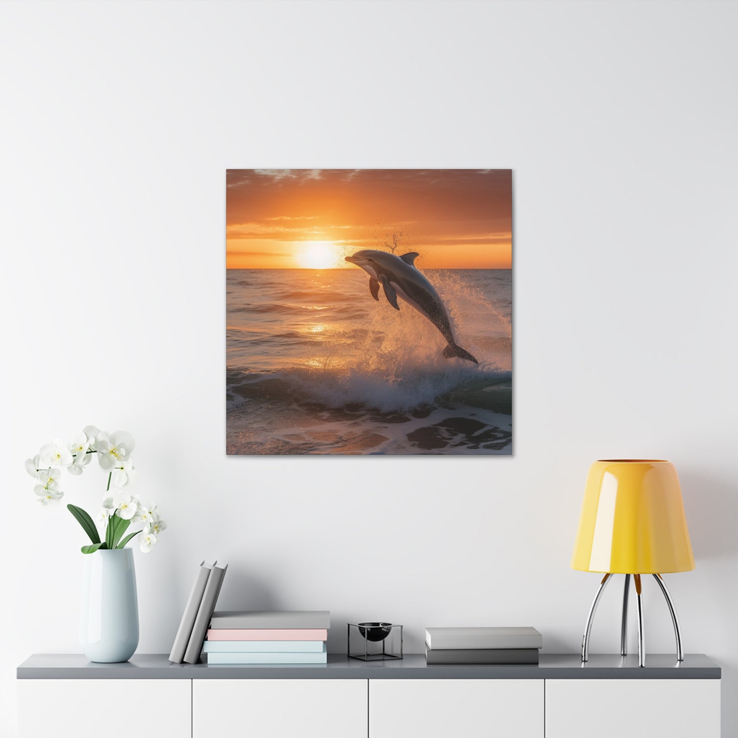 "Dolphin Sunset" Wall Art - Weave Got Gifts - Unique Gifts You Won’t Find Anywhere Else!