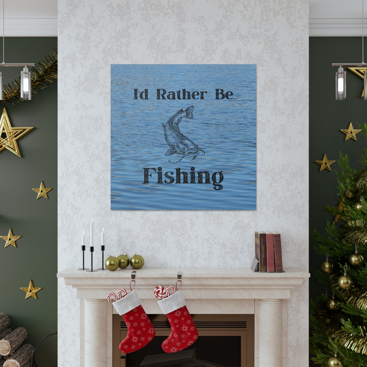 "I'd Rather Be Fishing" Wall Art - Weave Got Gifts - Unique Gifts You Won’t Find Anywhere Else!