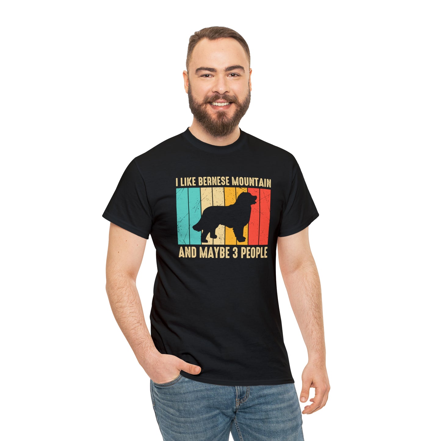 "Bernese Mountain Dog & 3 People" T-Shirt - Weave Got Gifts - Unique Gifts You Won’t Find Anywhere Else!