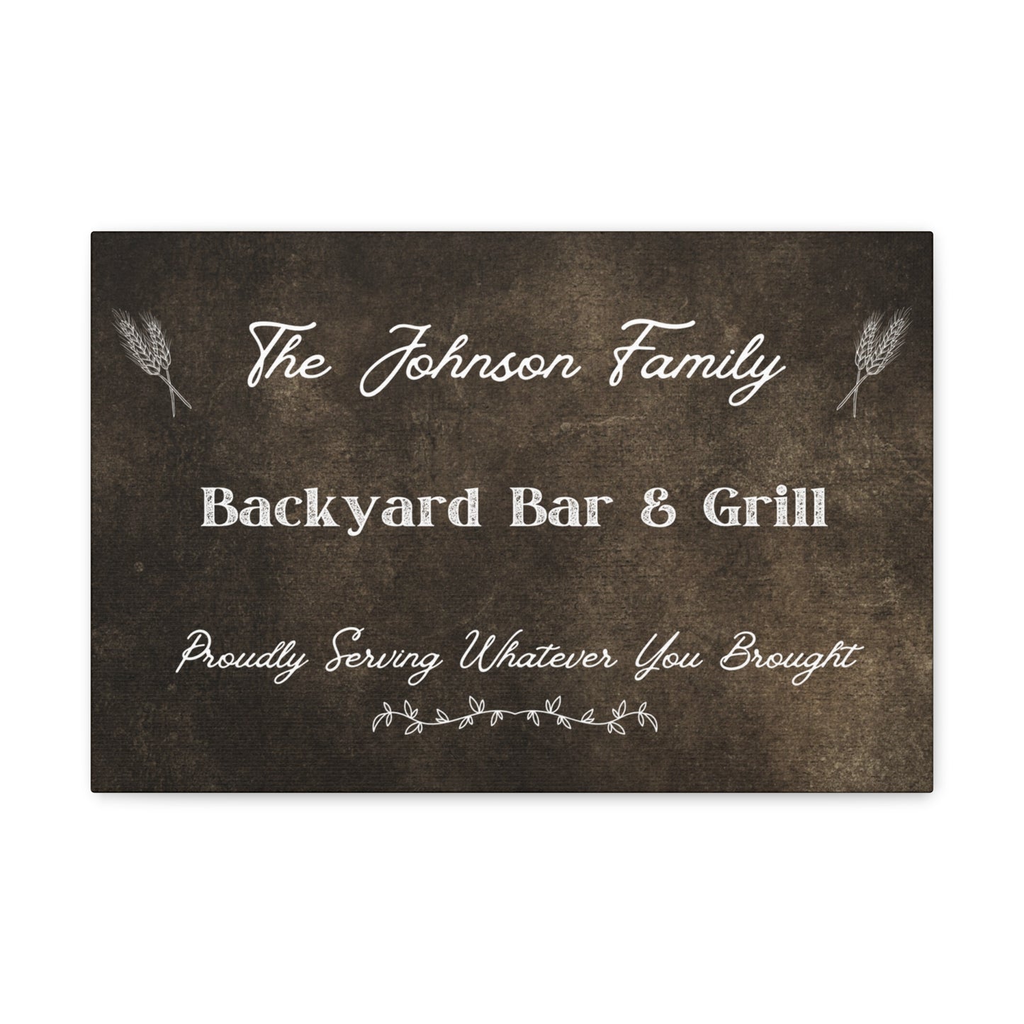 "Family Name Backyard Bar & Grill" Custom Sign - Weave Got Gifts - Unique Gifts You Won’t Find Anywhere Else!