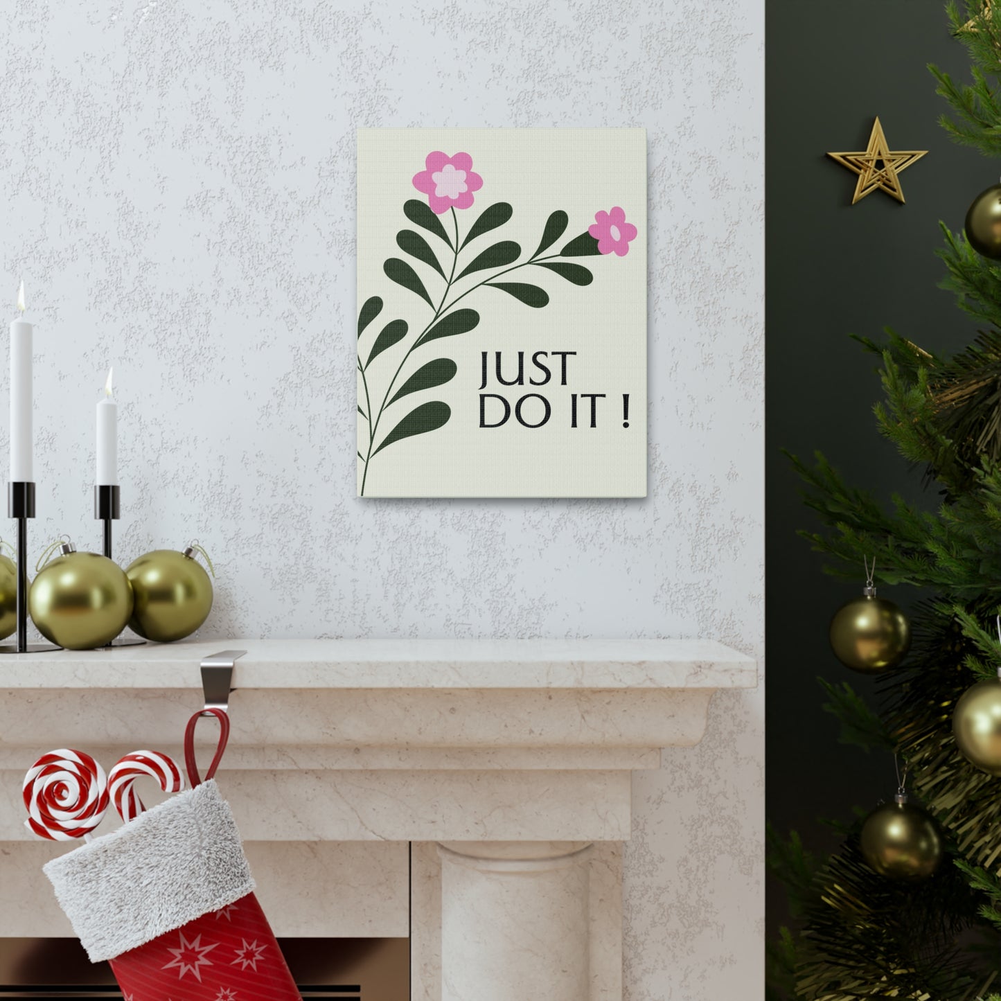 "Just Do It" Floral Wall Art - Weave Got Gifts - Unique Gifts You Won’t Find Anywhere Else!