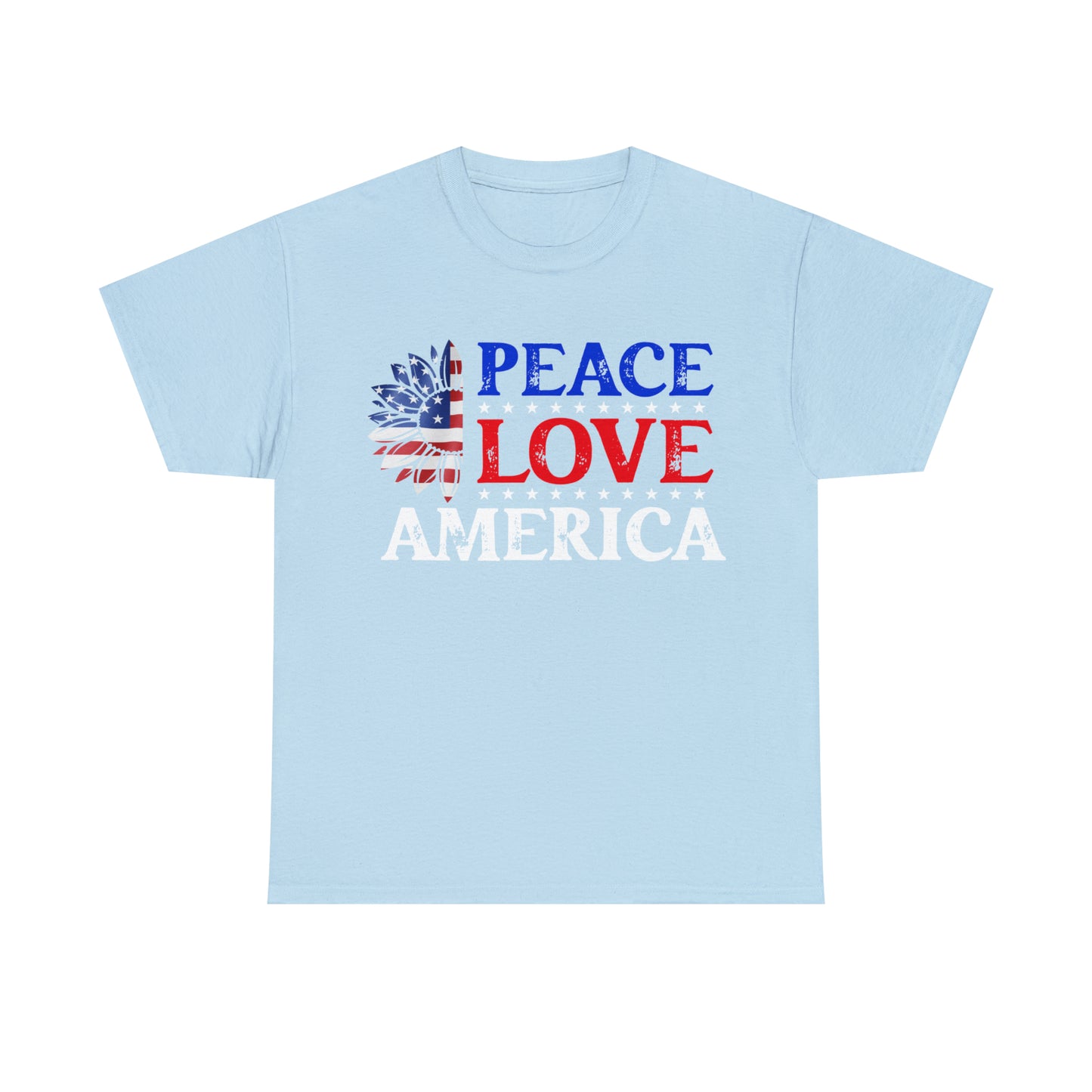 "Peace, Love, America" T-Shirt - Weave Got Gifts - Unique Gifts You Won’t Find Anywhere Else!