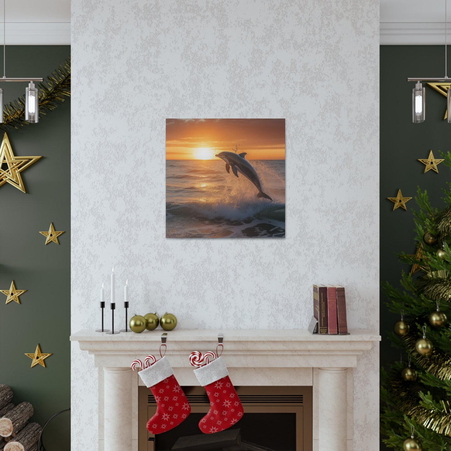 "Dolphin Sunset" Wall Art - Weave Got Gifts - Unique Gifts You Won’t Find Anywhere Else!