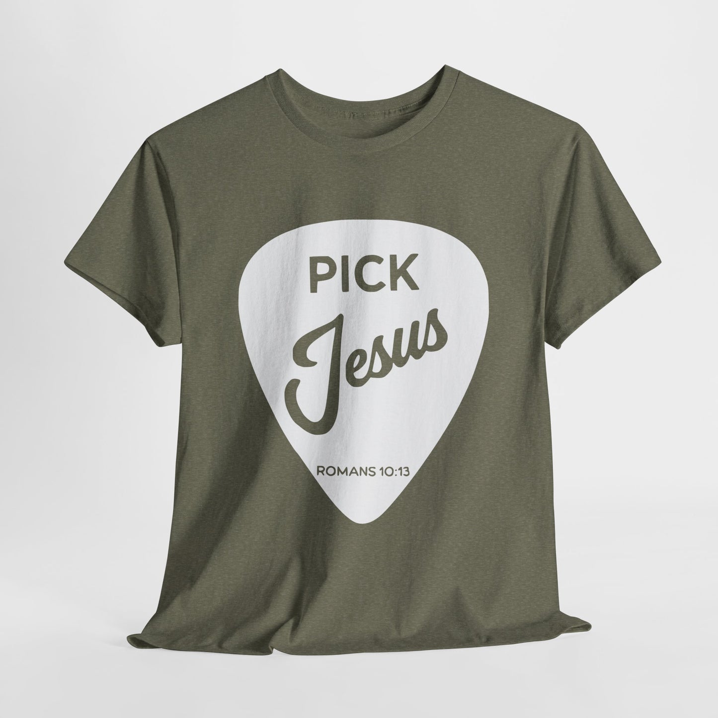 choose Jesus guitar pick shirt