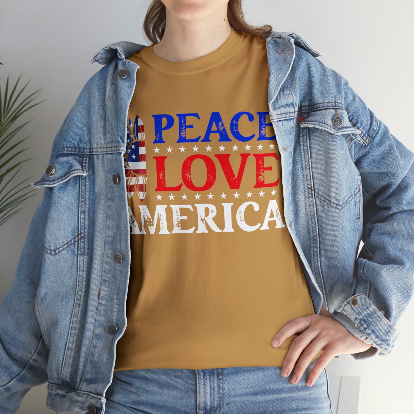 "Peace, Love, America" T-Shirt - Weave Got Gifts - Unique Gifts You Won’t Find Anywhere Else!