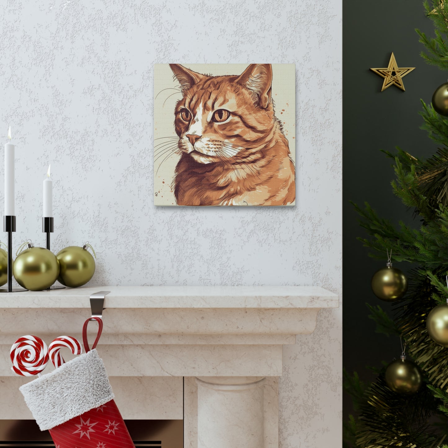 "Watercolor Cat Portrait" Wall Art - Weave Got Gifts - Unique Gifts You Won’t Find Anywhere Else!