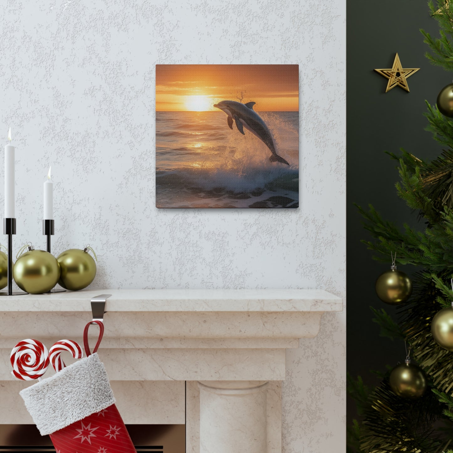 "Dolphin Sunset" Wall Art - Weave Got Gifts - Unique Gifts You Won’t Find Anywhere Else!