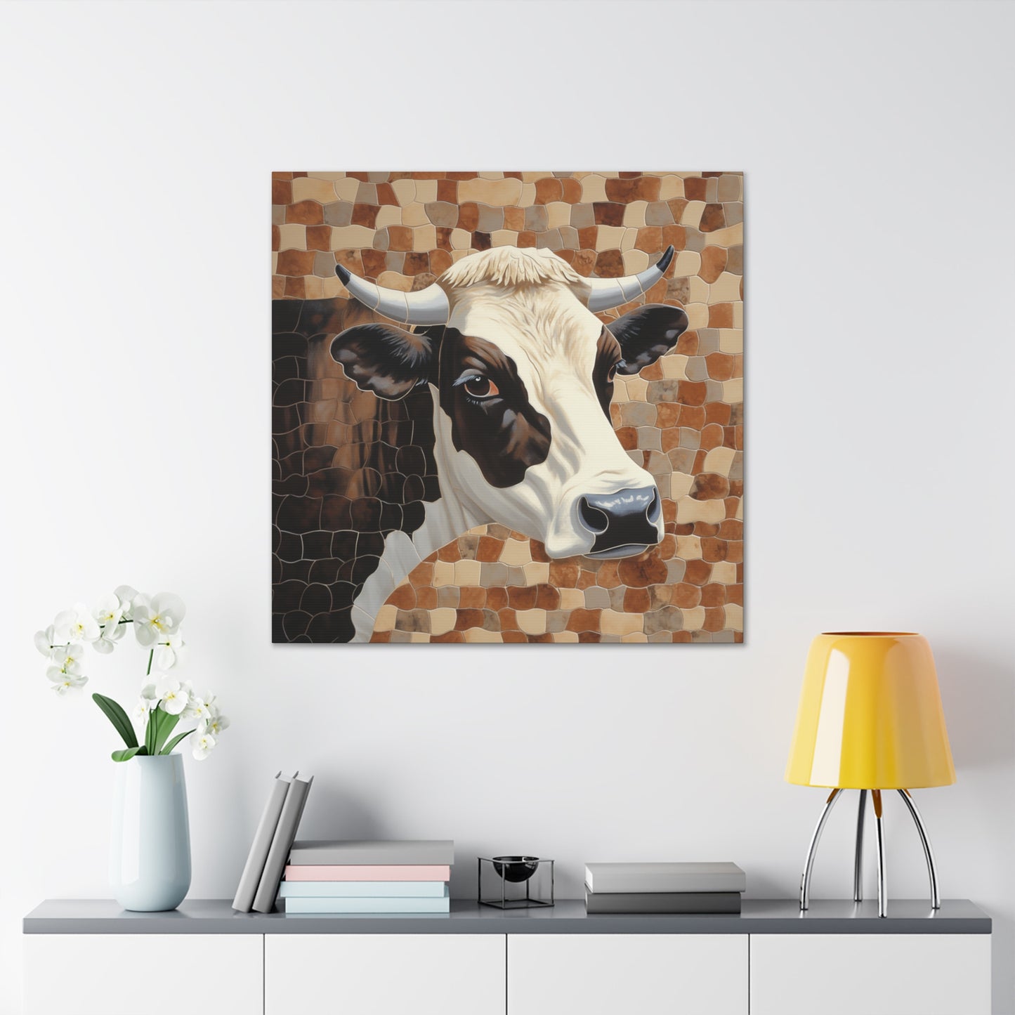 "Rustic Cow Gaze" Wall Art - Weave Got Gifts - Unique Gifts You Won’t Find Anywhere Else!
