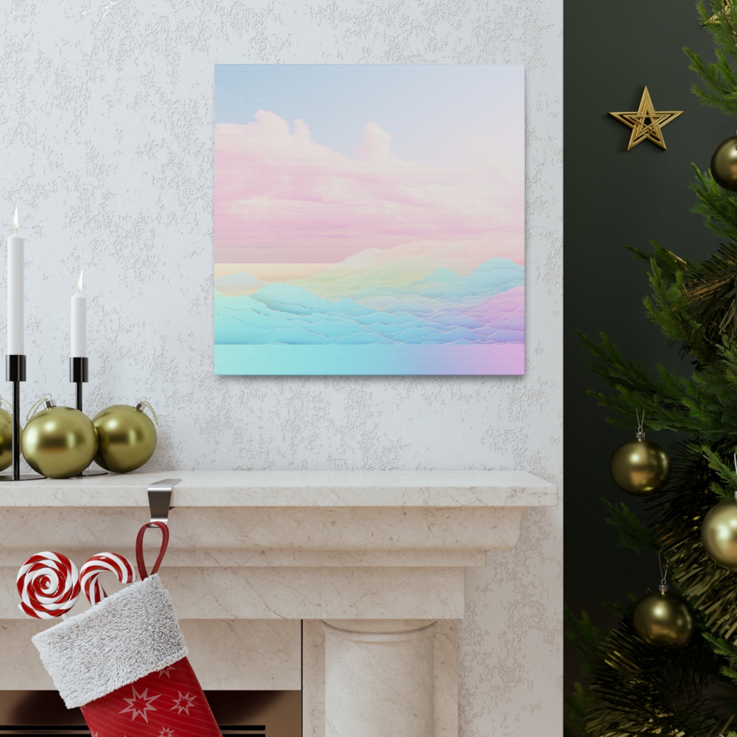 "Rainbow Clouds Abstract" Wall Art - Weave Got Gifts - Unique Gifts You Won’t Find Anywhere Else!