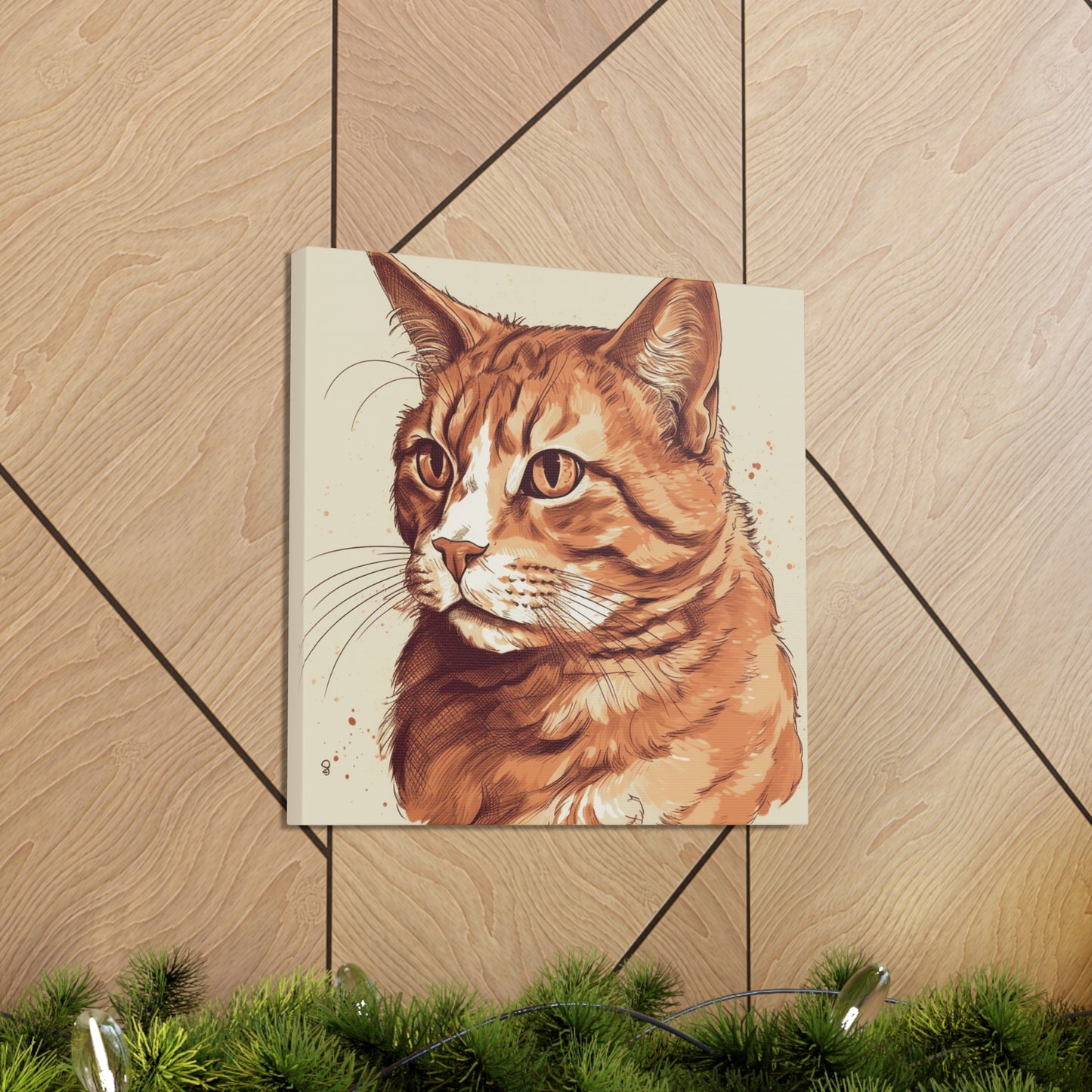 "Watercolor Cat Portrait" Wall Art - Weave Got Gifts - Unique Gifts You Won’t Find Anywhere Else!