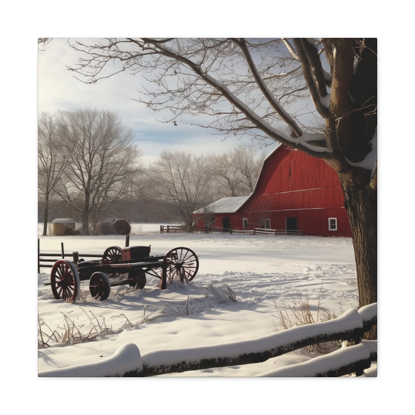 "Winter Farm Memories" Wall Art - Weave Got Gifts - Unique Gifts You Won’t Find Anywhere Else!
