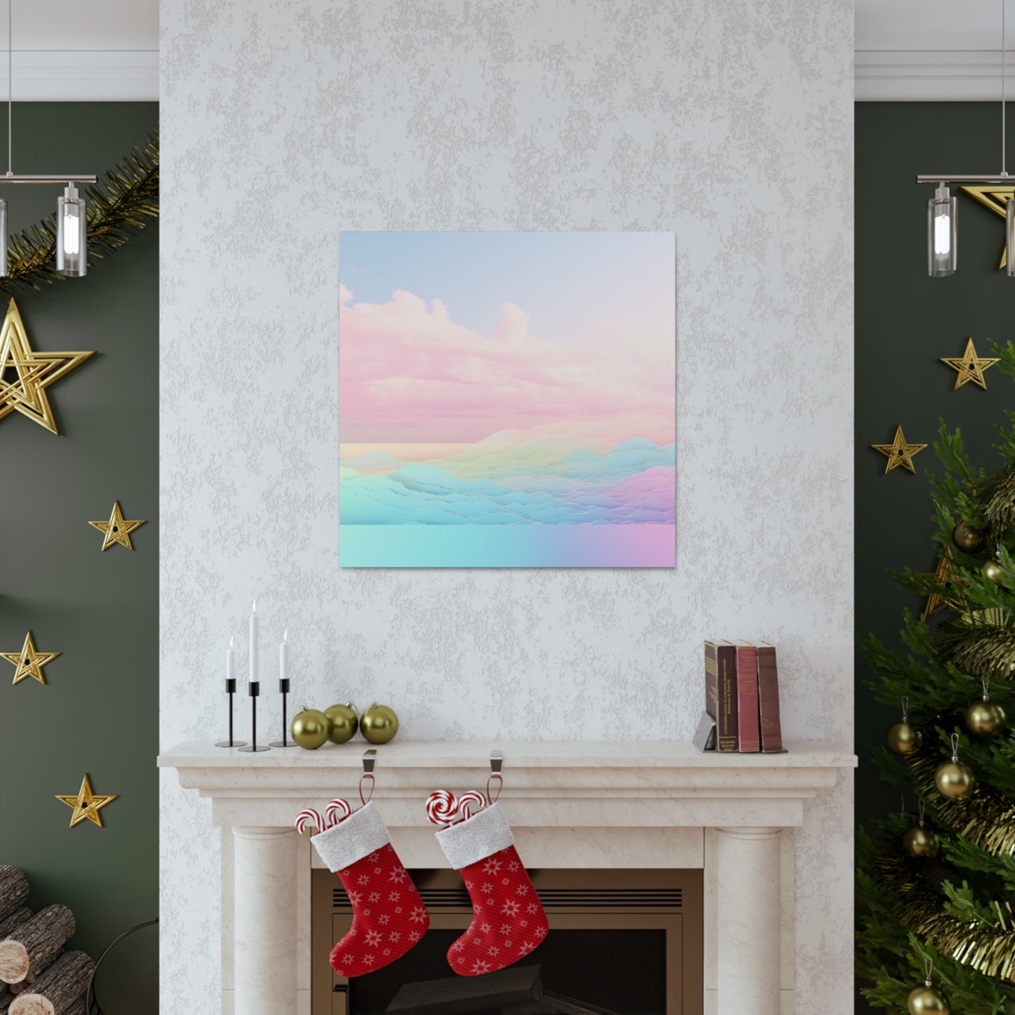"Rainbow Clouds Abstract" Wall Art - Weave Got Gifts - Unique Gifts You Won’t Find Anywhere Else!